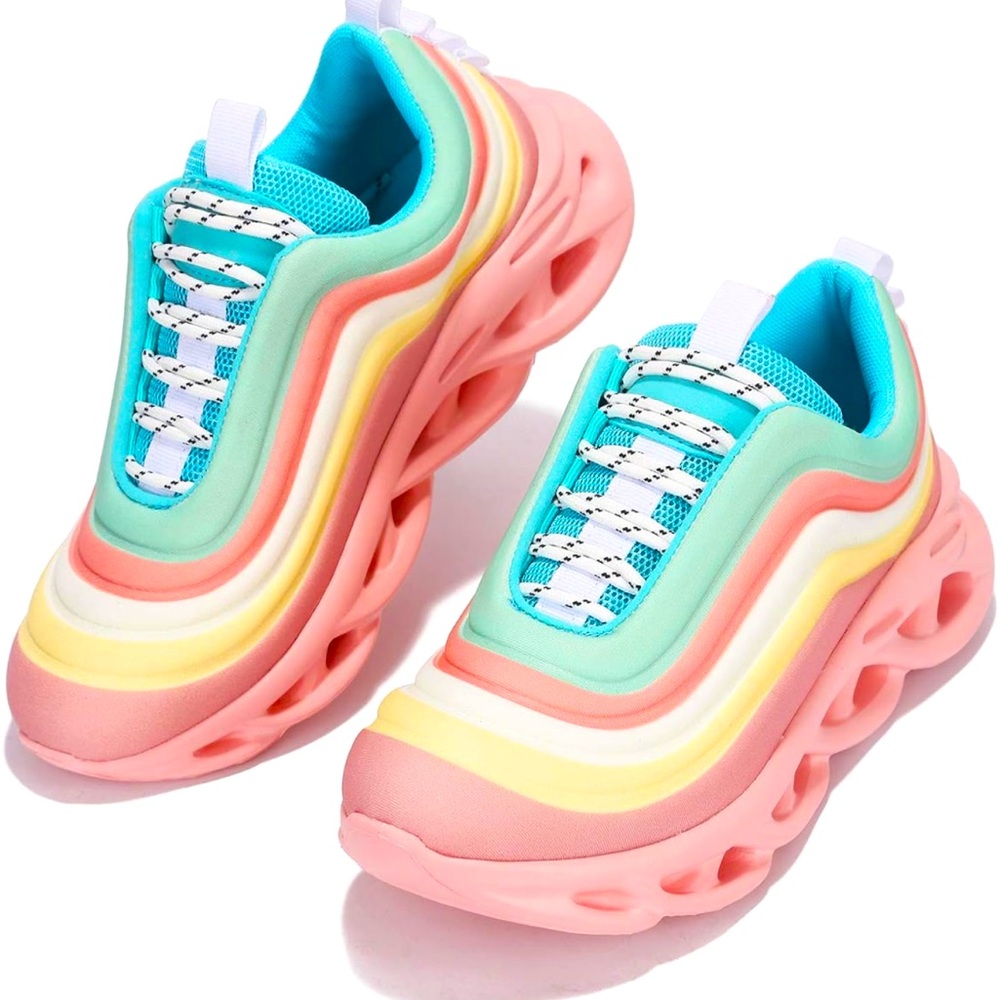 New Cape Robbin Pastel Rainbow Sneakers U.S. Size 9 (Never Worn)